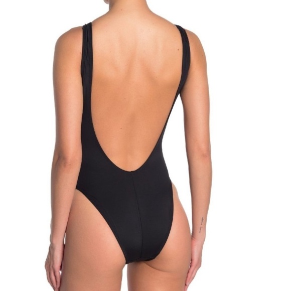 The Bikini Lab Solid Criss-Cross One-Piece Swimsuit NWOT - Picture 2 of 6